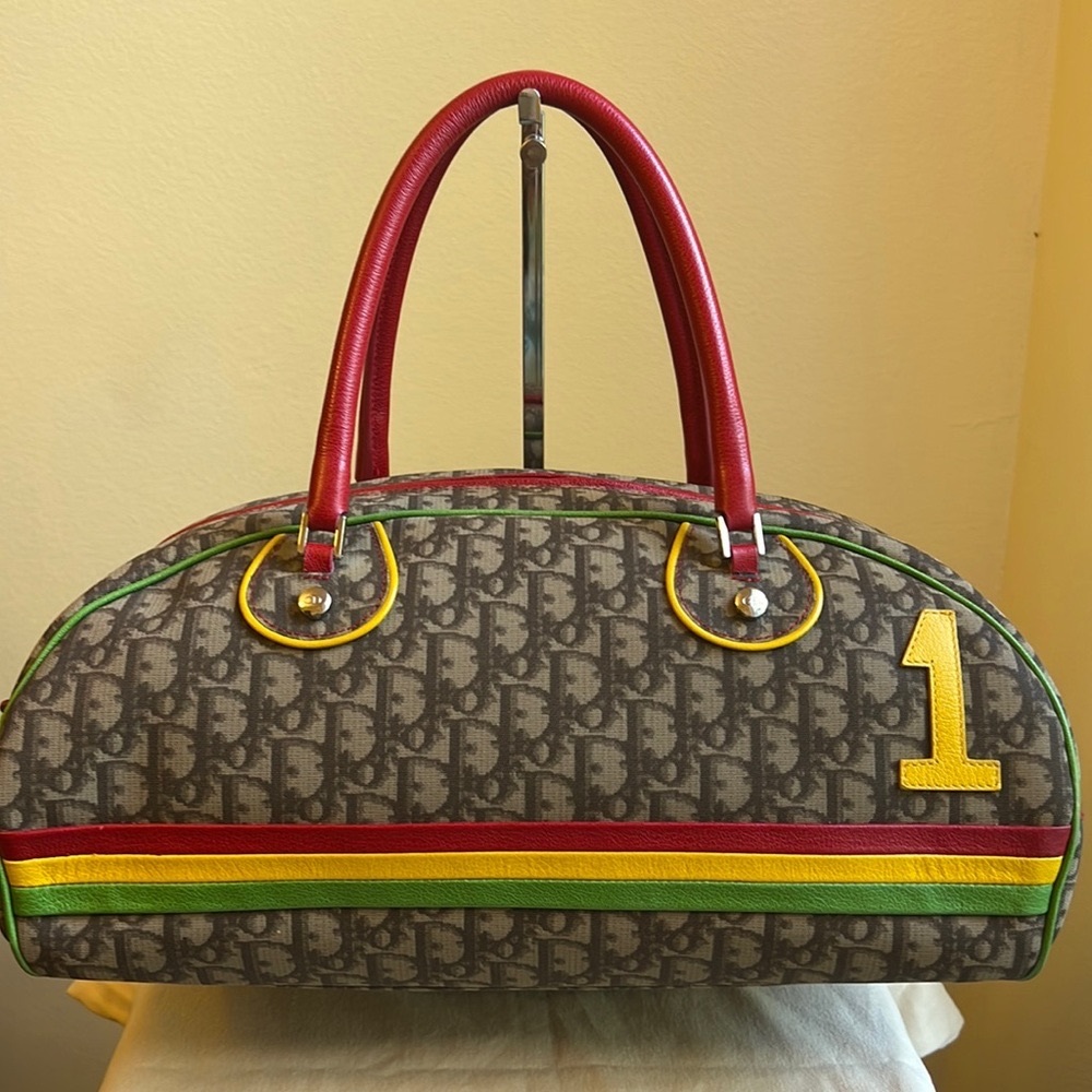 ❌ SOLD❌SOLD❌Authentic Christian Dior Rasta Monogram Trotter Boston Bag
